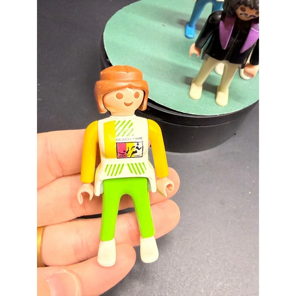Vintage Playmobil Geobra Figure Lot 1974 1990 Klicky People 5 Piece Set Multi